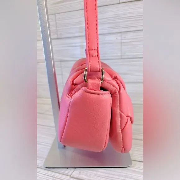 029- Primark Pink Quilted Crossbody Bag - Picture 5 of 12